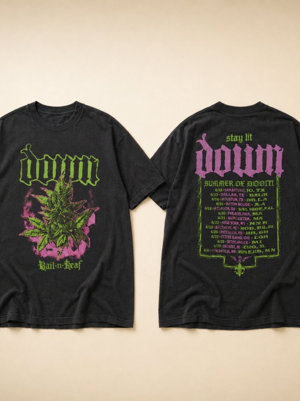 Down Tour 2026 North American Merch Shirt Reprint